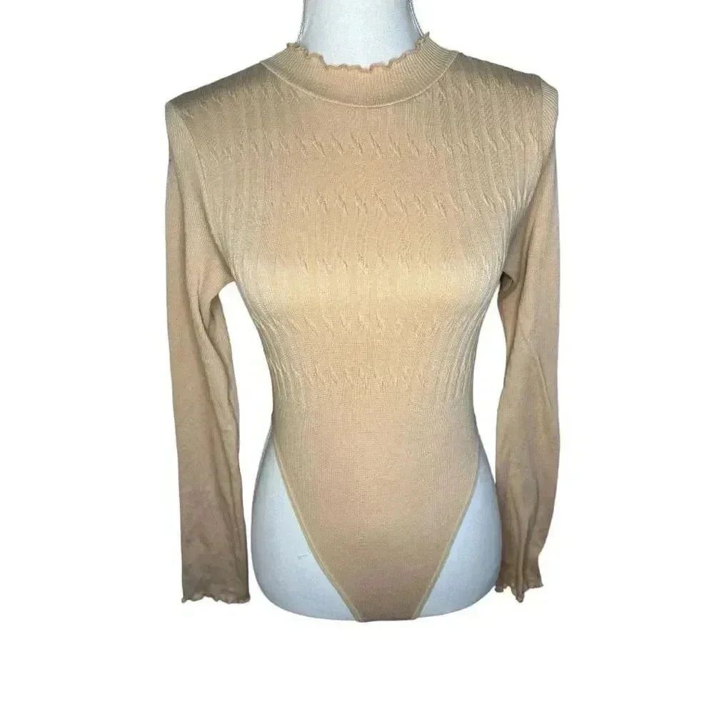 Lover‎ women’s bodysuit size medium in camel